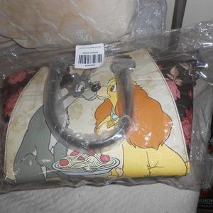Loungefly Satchel Disney LADY and the TRAMP Spaghetti & Meatballs Floral Pattern